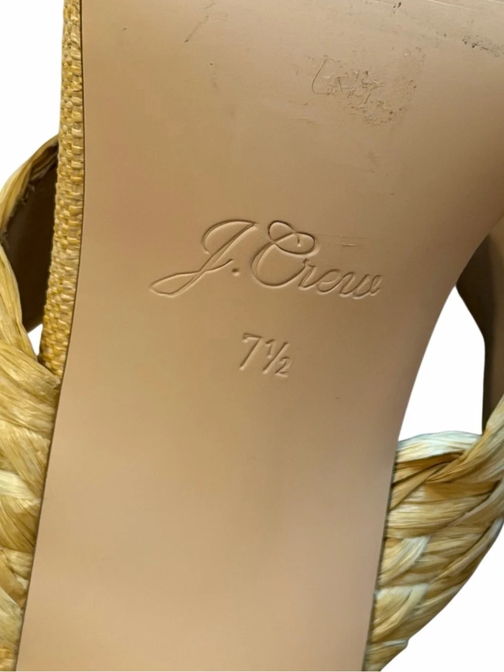 J.Crew Raffia Heel Sandals 7.5